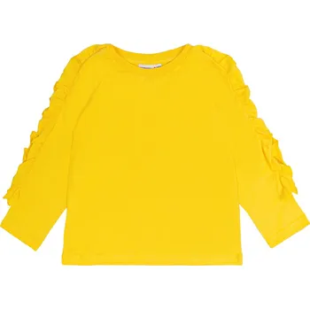 Dívčí tričko Winkiki Kids Wear Dívčí tričko s dlouhým rukávem Basic - žlutá Velikost: 104