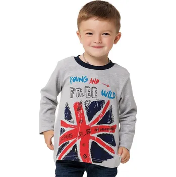 Winkiki Kids Wear Chlapecké tričko s dlouhým rukávem Free Wild - šedý melanž Velikost: 104