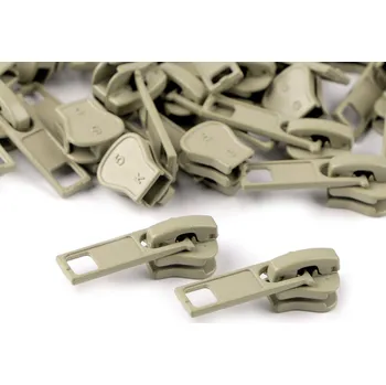 Zip Jezdec ke kostěným zipům No 5, střední, 323 šedá světlá