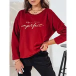 Dámská halenka oversize VIVILINES s potiskem RY2691 Barva: Bordová, Velikost: ONE SIZE