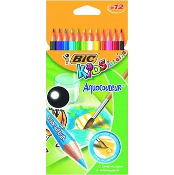 Pastelka Dětské PASTELKY 12 barev BIC sada školních dřevěných pastelky