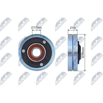 Napínací kladka, žebrovaný klínový řemen NTY RNK-AU-071