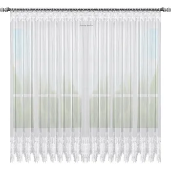 Záclona BytoTex Voálová záclona Helena s krajkou 400x180 cm