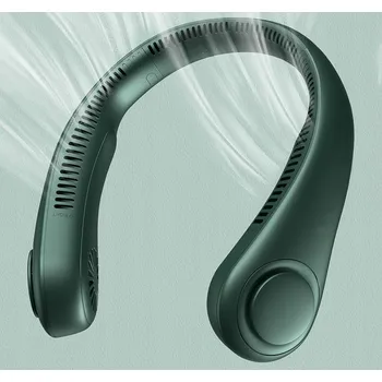 Domácí ventilátor PŘENOSNÝ MINI VENTILÁTOR NA KRK ZELENÝ