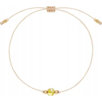 Náramek Šňůrkový náramek provázkový|zlato 585 citrín