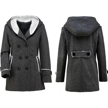 Soprato dámská bunda s kapucí teplá dámská bunda s kožíškem italská velikost XXL