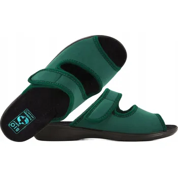 Dámské pantofle ADANEX 29889 TEXTILNÍ DOMÁCÍ PANTOFLE PANTOFLE SANDÁLE NA SUCHÝ ZIP BIO PU 36 Zelená