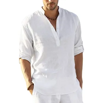 Pánská košile D-look pánská košile casual s dlouhým rukávem slim střih bavlna velikost M