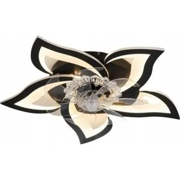 Stropní Svítidlo s ventilátorem LED černý 50 W, 5 světelných bodů, nastavitelná barva světla