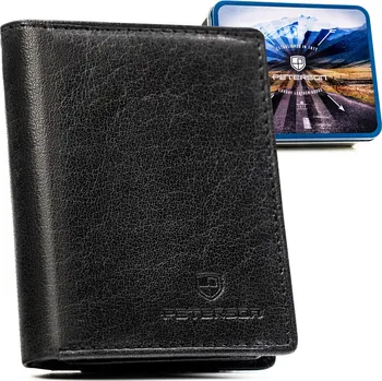 Peněženka Peterson pánská peněženka z pravé kůže černá - muž