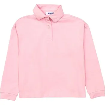 Winkiki Kids Wear Dívčí polo s dlouhým rukávem - růžová Velikost: 152