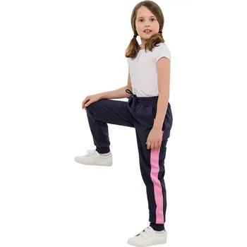 Winkiki Kids Wear Dívčí tepláky Cat Power - grafitová Velikost: 152