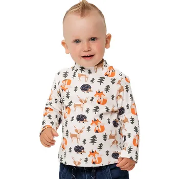Winkiki Kids Wear Chlapecké tričko s dlouhým rukávem Les - mléčně bílá Velikost: 92
