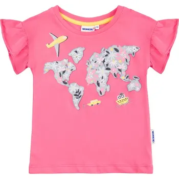 Winkiki Kids Wear Dívčí tričko World - růžová Velikost: 122