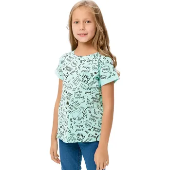 Dívčí kraťasy Winkiki Kids Wear Dívčí tričko Good Mood - mátová Velikost: 146