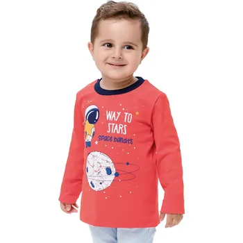 Chlapecké tričko Winkiki Kids Wear Chlapecké tričko s dlouhým rukávem Space Bandits - červená Velikost: 110