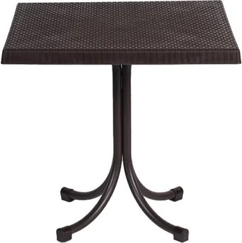 Zahradní stůl Pro-Tech shop Zahradní ratanový stůl, hnědý 80x80x73cm 62479&nbsp;CT063/BR