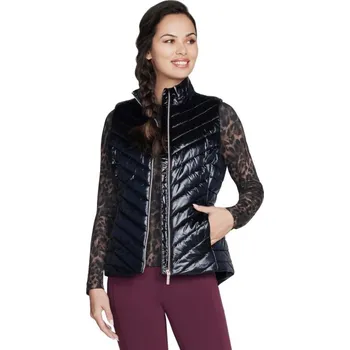 Dámský kabát Skechers GO Shield Shine Vest JA151-BLK Black L L