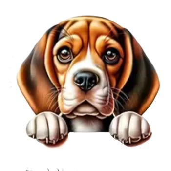 Nášivka Nažehlovací obrázek - pohled štěněte XII (11,0 x 10,0 cm)