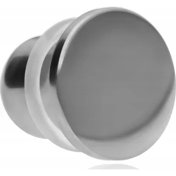 Piercing Titanový plug s O-kroužkem tunel do ucha stříbrný pro roztahování 2 mm