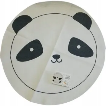 Koberec Protiskluzový koberec 80 cm béžový, nápis panda, tenký