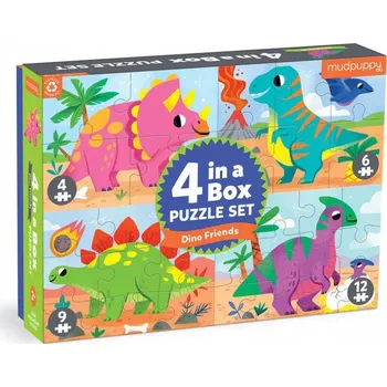Puzzle Mudpuppy Puzzle Můj přítel dinosaurus 4, 6, 9 a 12 dílků