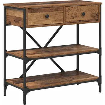 Konzolový stolek Hnědý konzolový stolek z umělého dřeva 120x30x75 cm