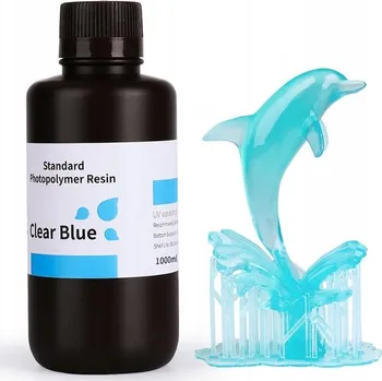 3D tisk ELEGOO Standardní pryskyřice 1 kg, průhledný modrá