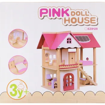 Domeček pro panenku Dřevěný domeček pro panenky MEGA CREATIVE 566704