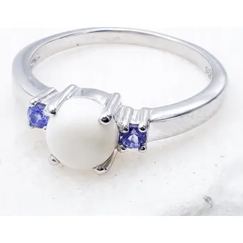 Prsten PRSTÝNEK S OPÁLEM A TANZANITEM, STŘÍBRO 925