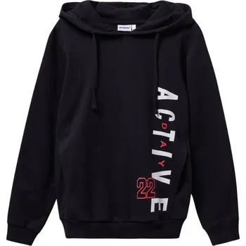 Chlapecká mikina Winkiki Kids Wear Chlapecká mikina s kapucí Active - černá/bílá Velikost: 158