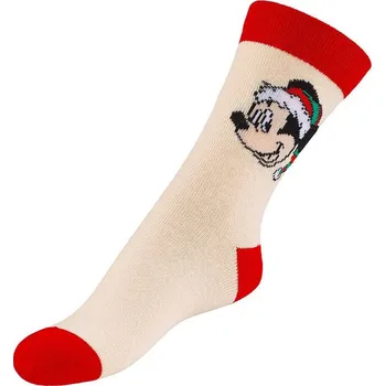 Dámské ponožky Bellatex Ponožky dětské Mickey 2 Červená,Béžová, rozměr 27-30