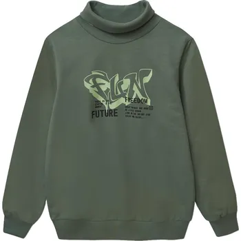 Chlapecká mikina Winkiki Kids Wear Chlapecká mikina s rolákem Future - khaki Velikost: 152