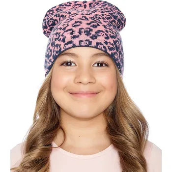 Čepice Marhatter Dívčí pletená čepice - 9536 - plameňák