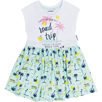 Dívčí šaty Winkiki Kids Wear Dívčí šaty World Tour - mátová Velikost: 116