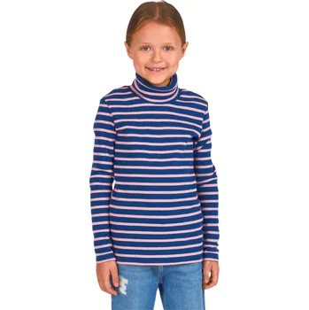 Dívčí svetr Winkiki Kids Wear Dívčí rolák Proužek - navy - pruhy Velikost: 98