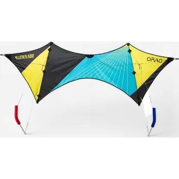 Hra na zahradu DECATHLON Čtyřšňůrový drak Fourlines 500 MODRÁ