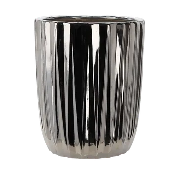 Zahrada Esperanza Keramický obal na květináč stříbrný 39,5x39,5x48,5cm 62471&nbsp;ELI3444