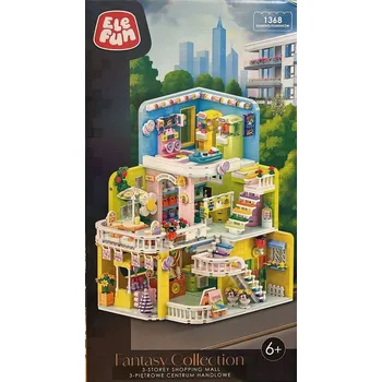 ostatní stavebnice STAVEBNICE EleFun FANTASY COLLECTION 3-Patrové Obchodní Centrum 1368 dílků