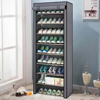 Šatní skříň Botník MOVETINO 60 x 160 x 30 cm, odstíny šedé