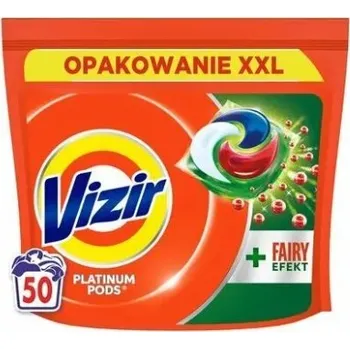 Kapsle na praní Vizir Platinum PODS + Fairy Effect prací kapsle, 50 ks
