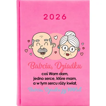 Kalendář Knižkový kalendář 2026 A5 FunnyCase růžový