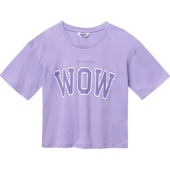 Dívčí oblečení Winkiki Kids Wear Dívčí tričko s krátkým rukávem Wow - liliová Velikost: 140