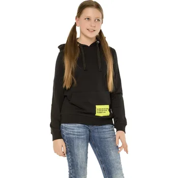 Winkiki Kids Wear Dívčí mikina s kapucí Sport - černá Velikost: 158