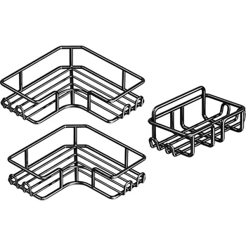 Drátěná police PROHOME - Polička rohová 23x23x8cm sada