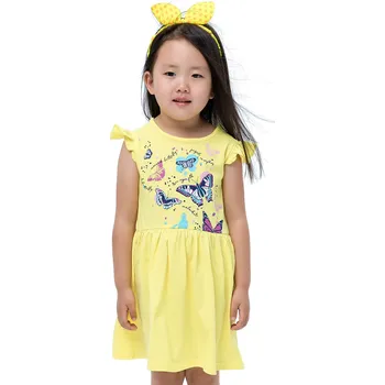 Dívčí šaty Winkiki Kids Wear Dívčí šaty Motýlci - žlutá Velikost: 110