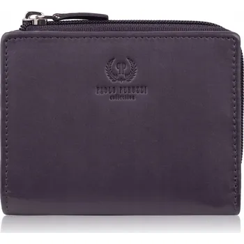 Peněženka Dámská kožená peněženka malá fialová horizontální s RFID Paolo Peruzzi