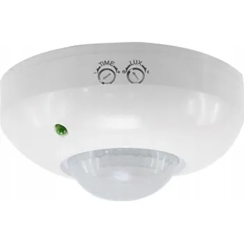 Pohybové čidlo Pohybový senzor 230V 10s-7min 360° PIR Bílý