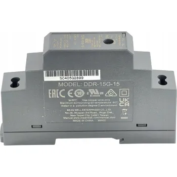 Měnič napětí DDR-15G-15 měnič napětí DC/DC na DIN lištu 15W 9~36V-15V 1A