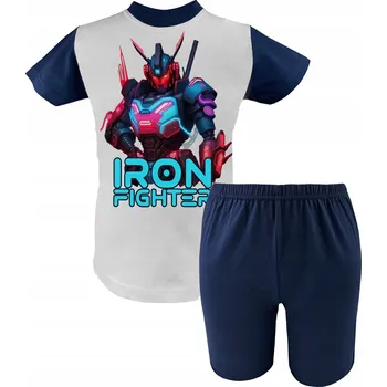 Dámské noční prádlo MLÁDEŽNICKÉ PYŽAMO BAREVNÉ S POTISKEM BAVLNĚNÉ KRÁTKÉ 164